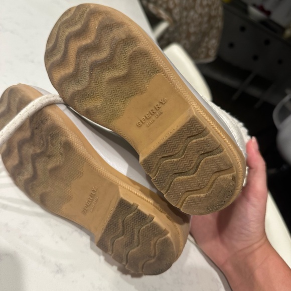 White Fur Sperry Boot - Picture 4 of 4